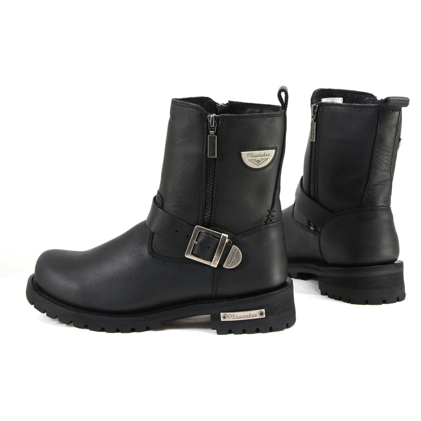 Milwaukee Motorcycle Clothing Company MB407 Men's Black Afterburner Motorcycle Leather Boots - Image 4