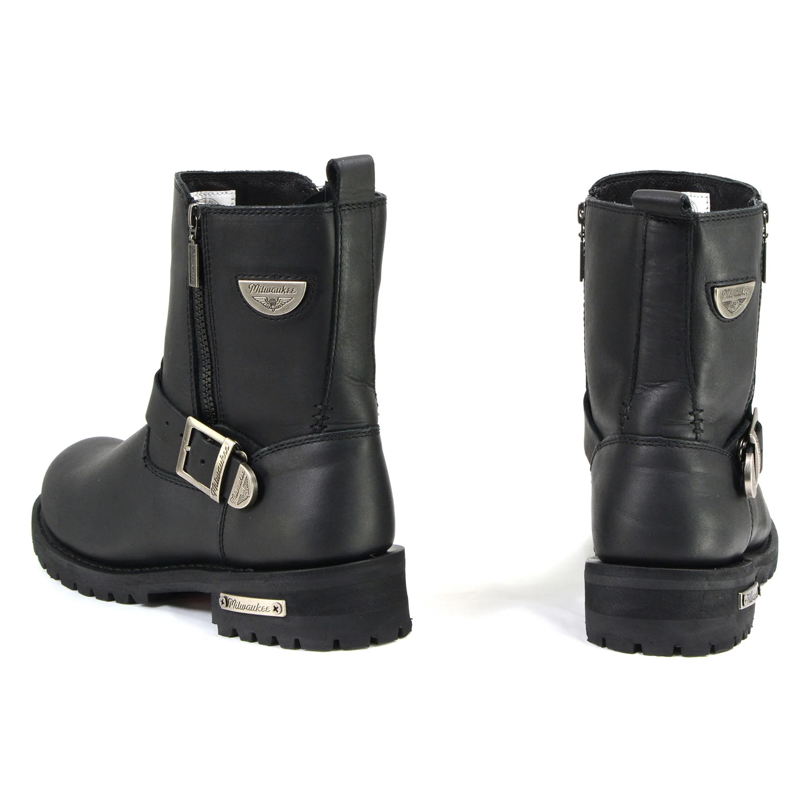 Milwaukee Motorcycle Clothing Company MB407 Men's Black Afterburner Motorcycle Leather Boots - Image 5