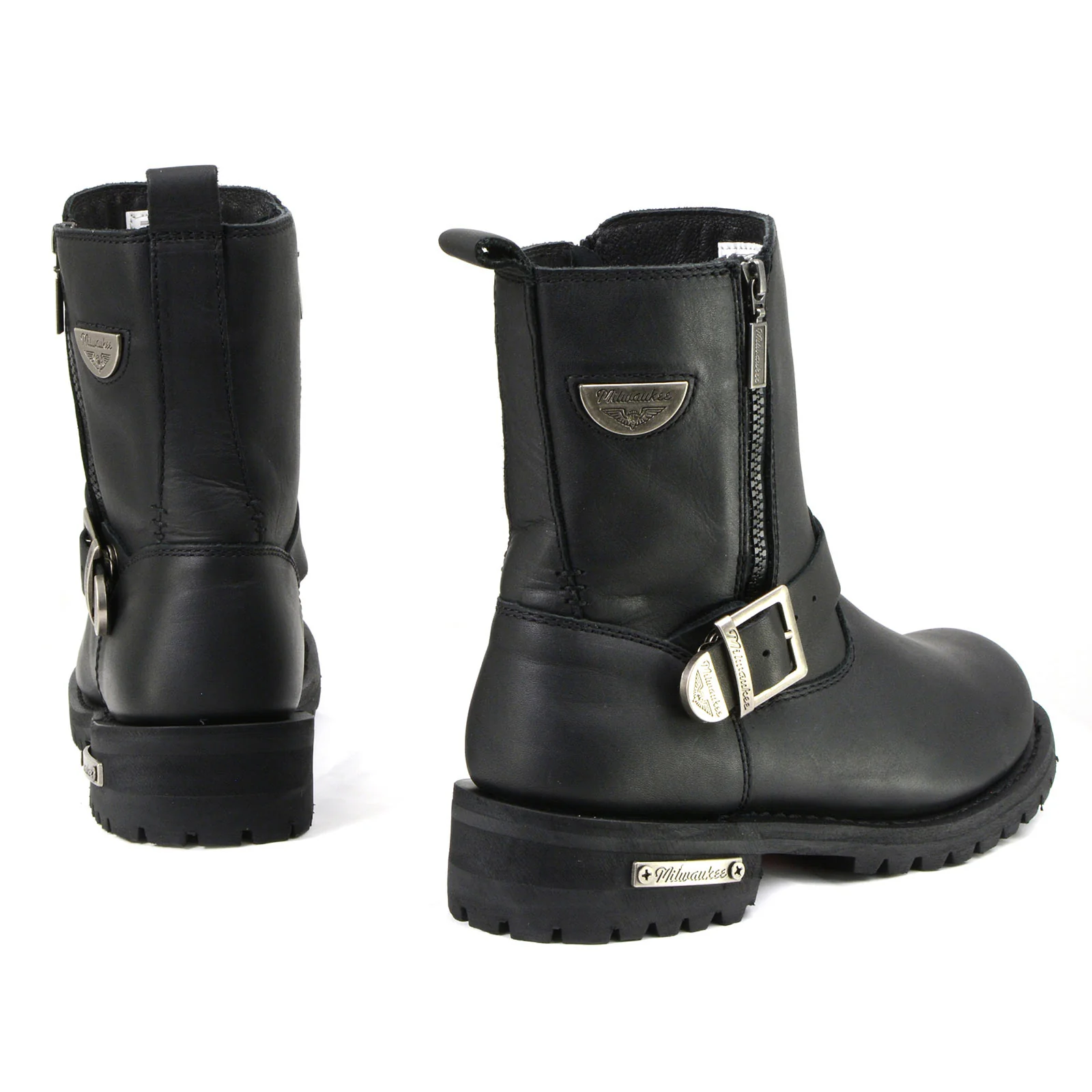 Milwaukee Motorcycle Clothing Company MB407 Men's Black Afterburner Motorcycle Leather Boots - Image 6