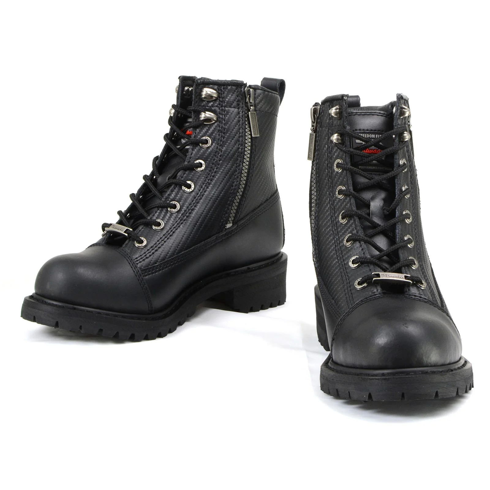 Milwaukee Motorcycle Clothing Company MB408 Men's Black Accelerator Motorcycle Leather Boots - Image 11