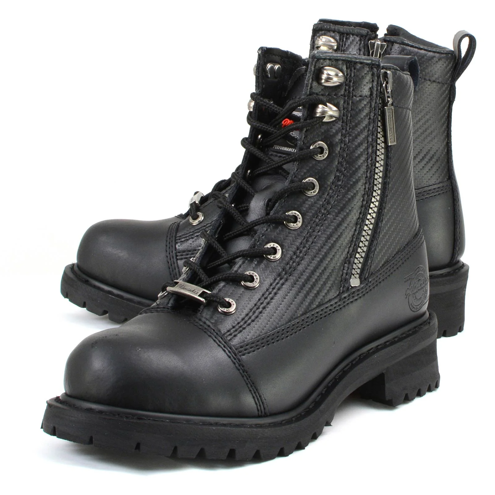 Milwaukee Motorcycle Clothing Company MB408 Men's Black Accelerator Motorcycle Leather Boots - Image 3