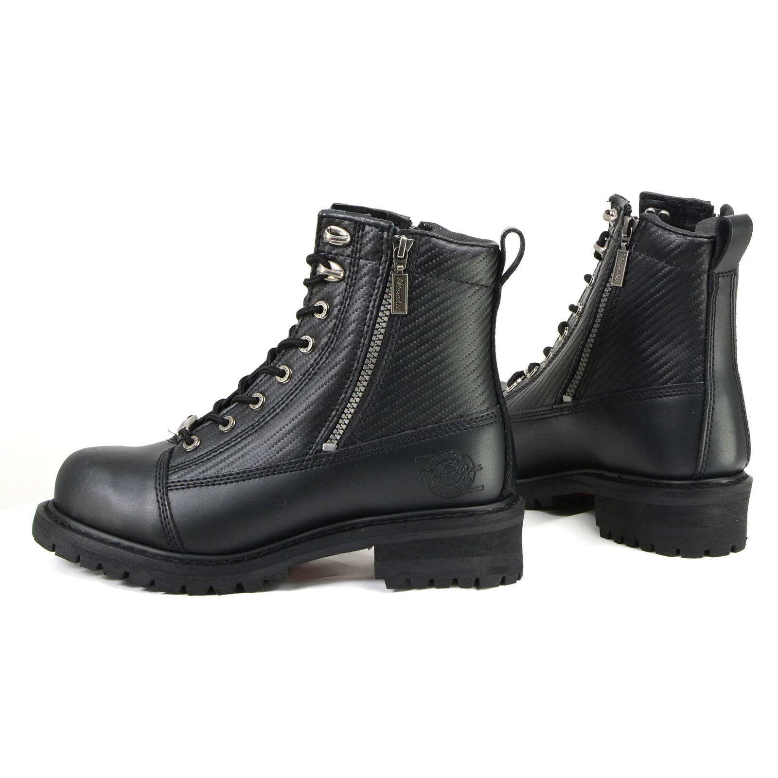 Milwaukee Motorcycle Clothing Company MB408 Men's Black Accelerator Motorcycle Leather Boots - Image 4