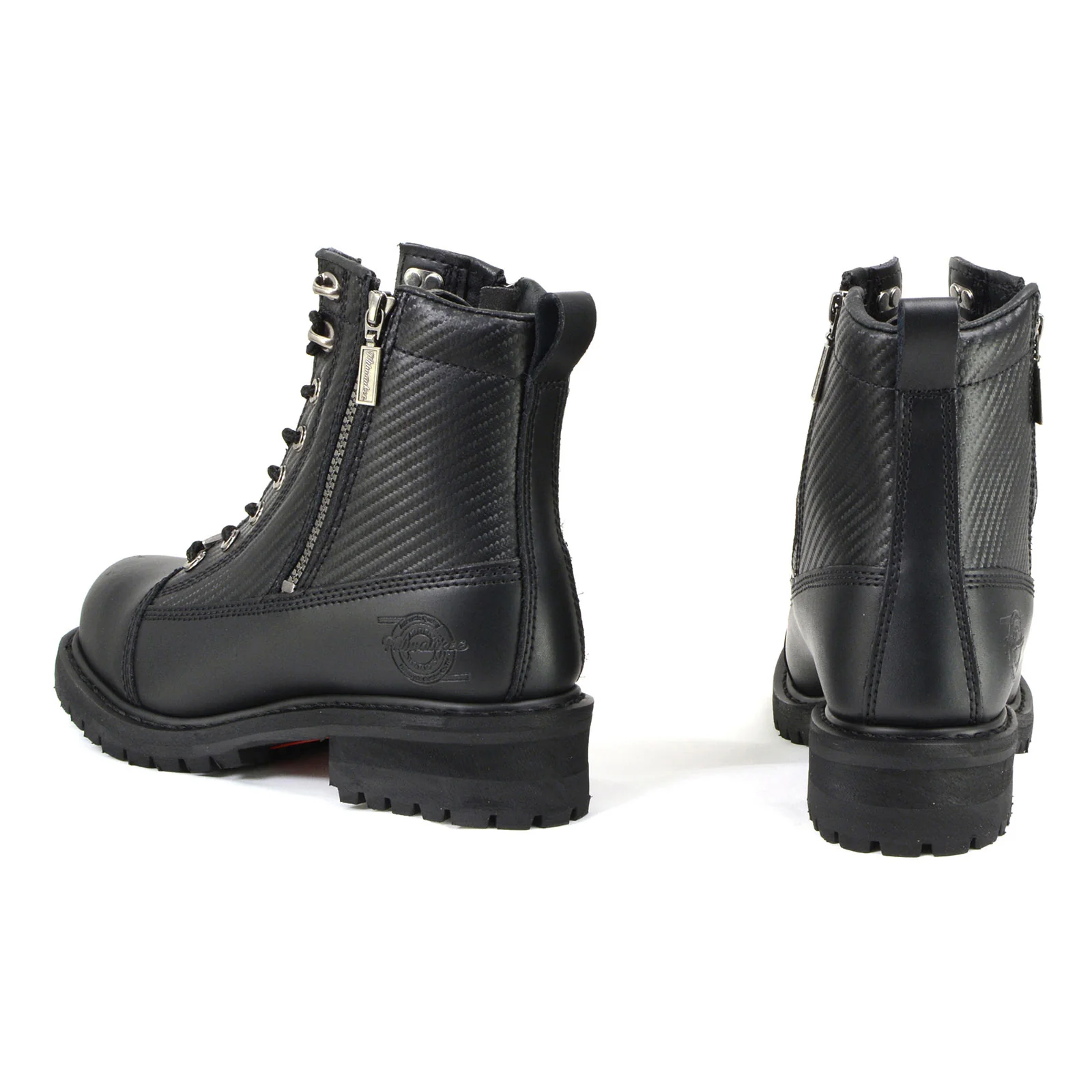 Milwaukee Motorcycle Clothing Company MB408 Men's Black Accelerator Motorcycle Leather Boots - Image 5