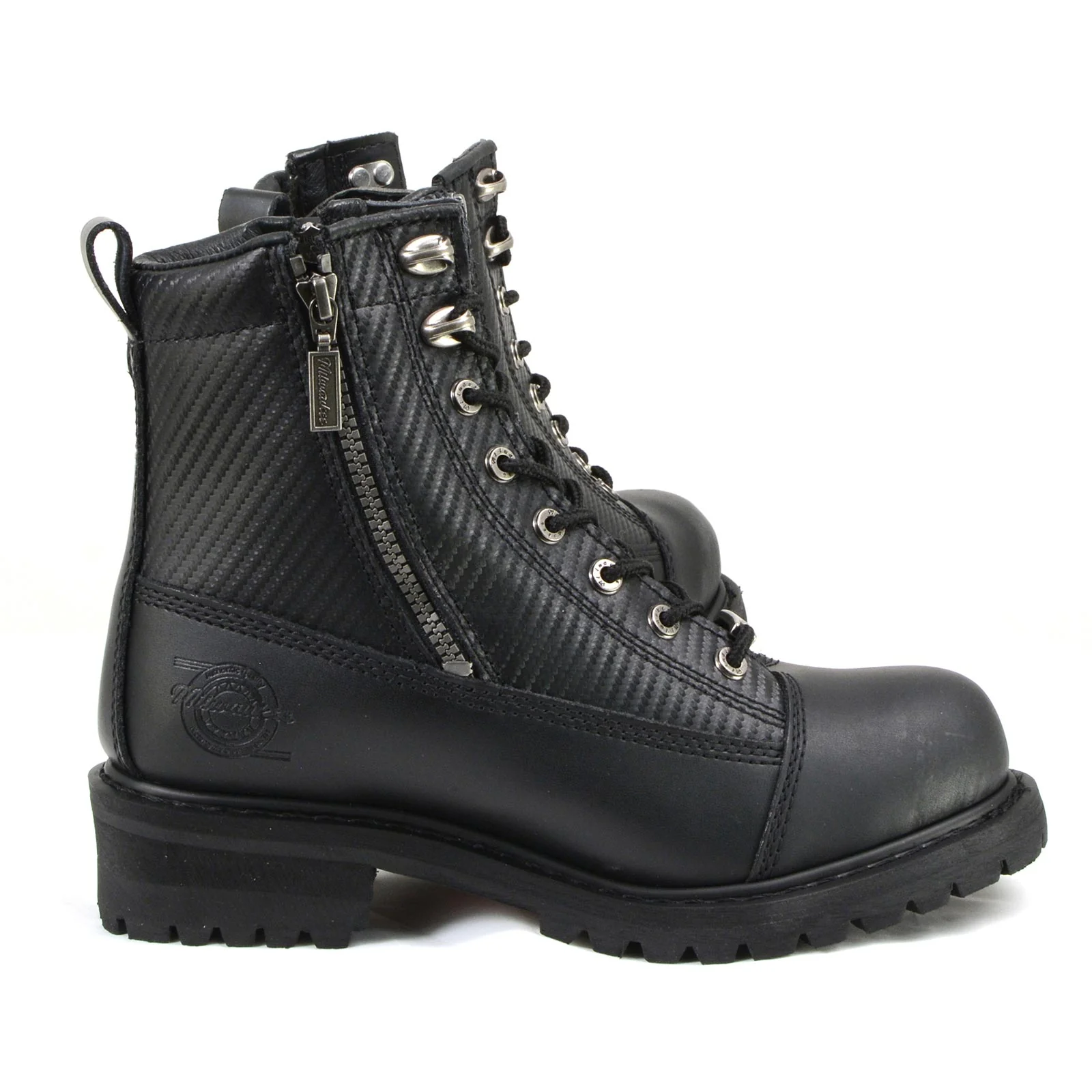 Milwaukee Motorcycle Clothing Company MB408 Men's Black Accelerator Motorcycle Leather Boots - Image 7