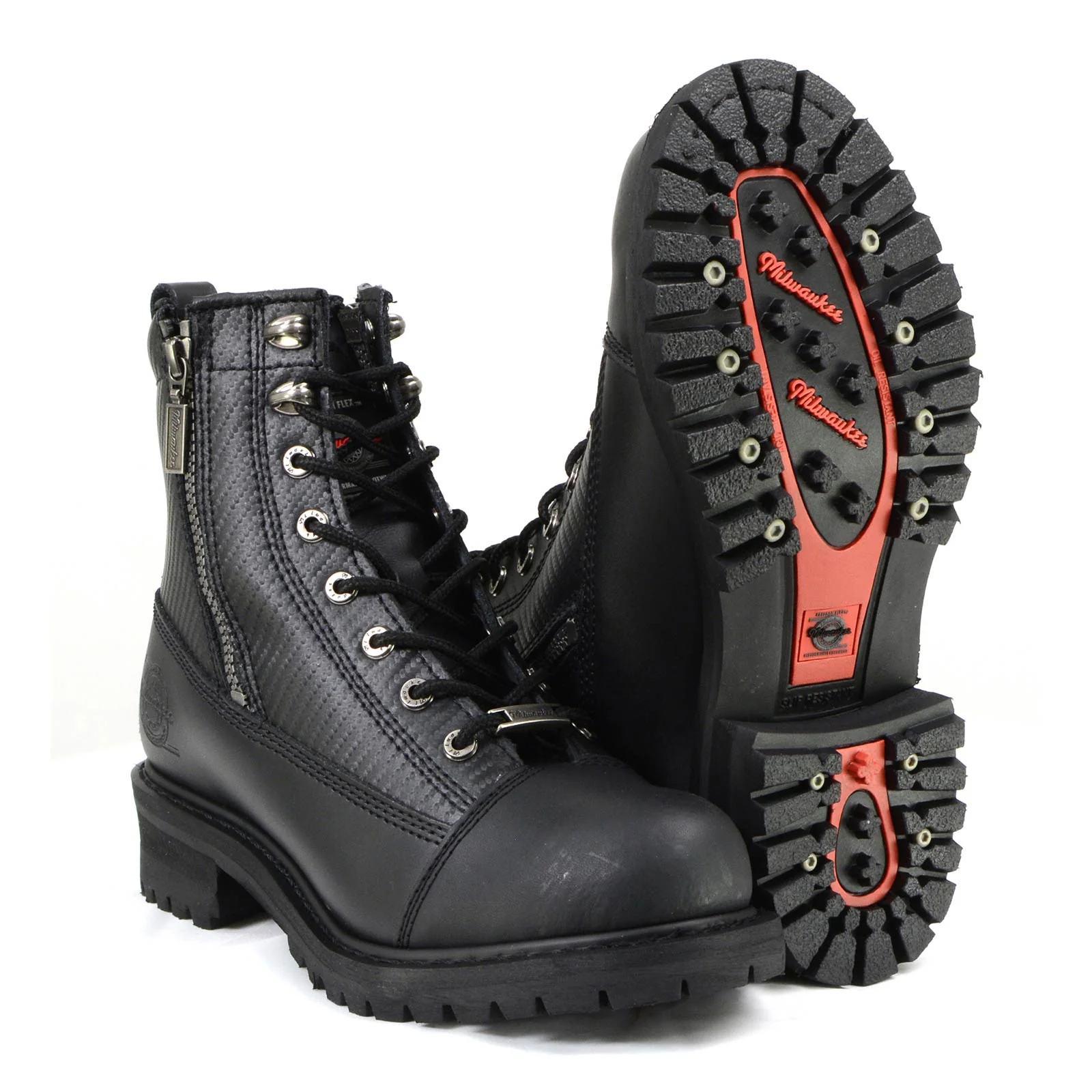 Milwaukee Motorcycle Clothing Company MB408 Men's Black Accelerator Motorcycle Leather Boots - Image 8