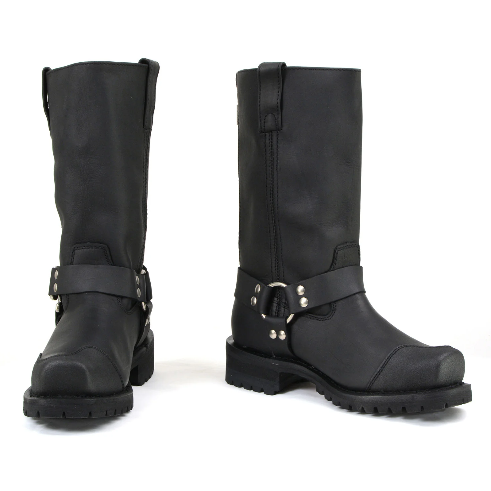 Milwaukee Motorcycle Clothing Company MB411 Men's Black Drag Harness Motorcycle Leather Boots - Image 10