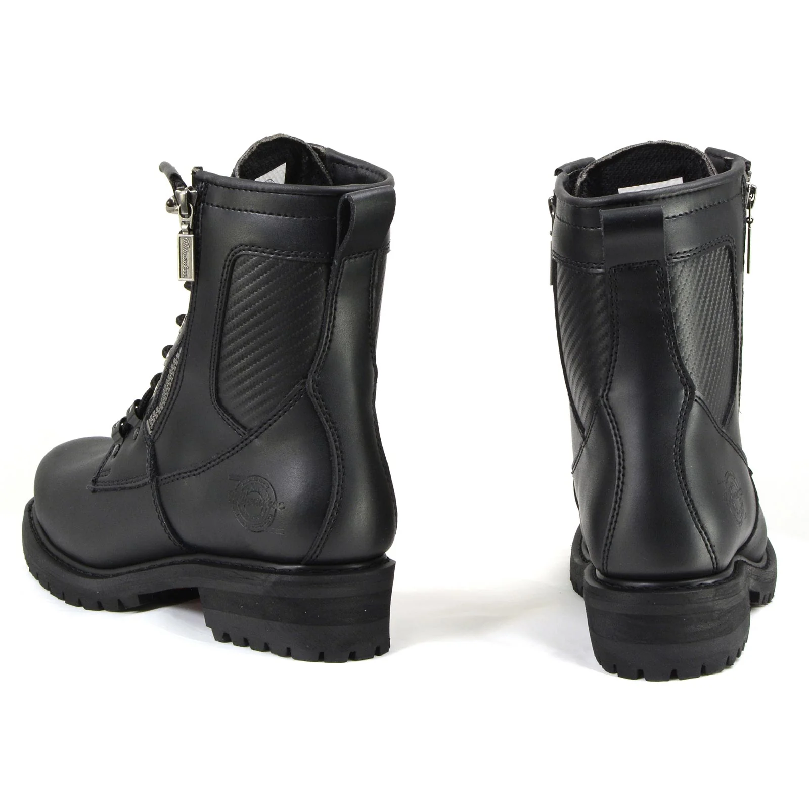 Milwaukee Motorcycle Clothing Company MB416 Men's Black Trooper Motorcycle Leather Boots - Image 5