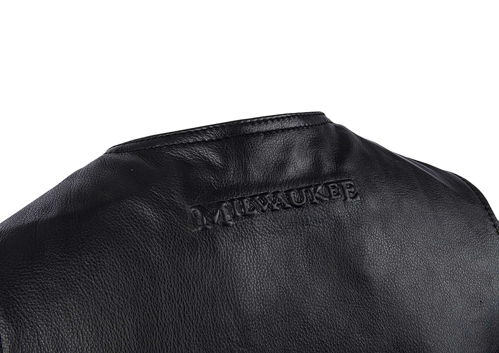 Milwaukee Motorcycle Clothing Company MV3020 Men's Black Leather Side Laced Motorcycle Vest - Image 5