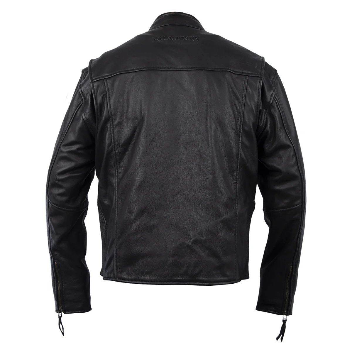 Milwaukee Motorcycle Clothing Company MV5020 Men's Black Motorcycle Leather Jacket with Scotter Collar - Image 5