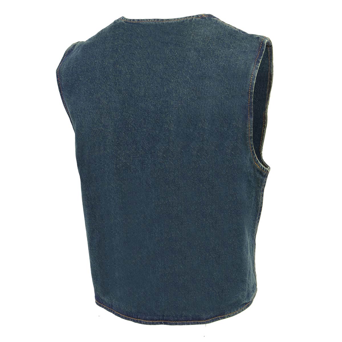 Milwaukee Leather DM1246 Women's Blue Denim Vest with V-Neck Collar - Image 2