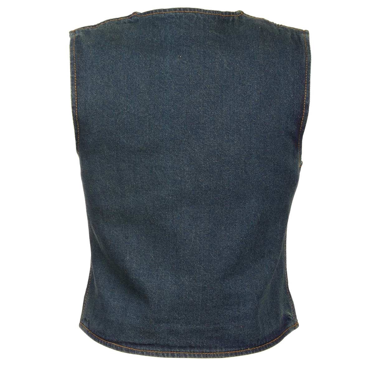 Milwaukee Leather DM1246 Women's Blue Denim Vest with V-Neck Collar - Image 5