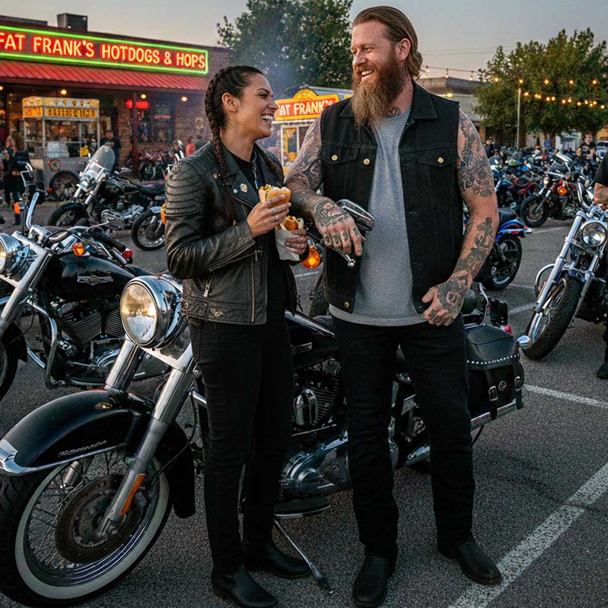 Milwaukee Leather DM1331 Men's Black Denim Motorcycle Biker Riders Vest w/ Shirt Style Collar - Image 5