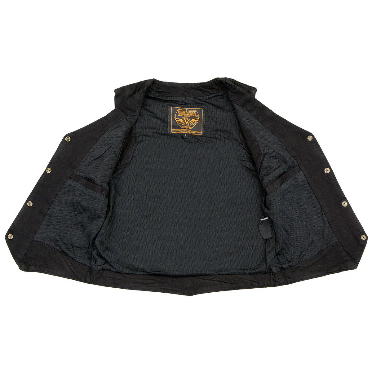 Milwaukee Leather MDL4000 Women's Black Denim 4-Snap Button Closure Motorcycle Rider Vest - Image 4