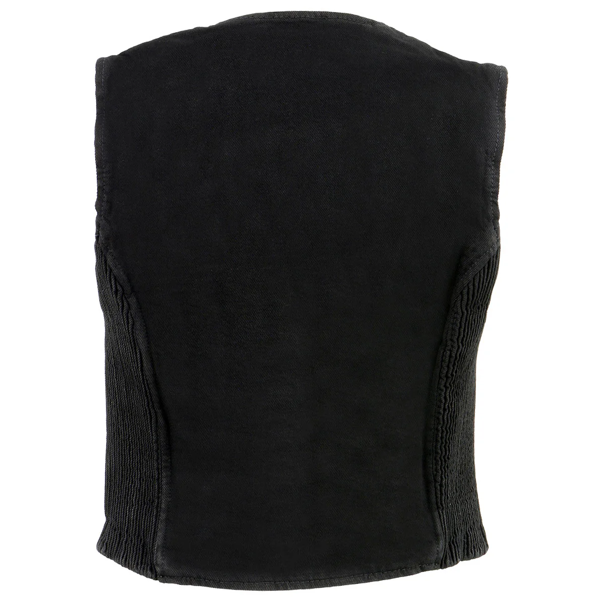 Milwaukee Leather MDL4010 Women's Black Zipper Front Denim Vest with Side Stretch - Image 2