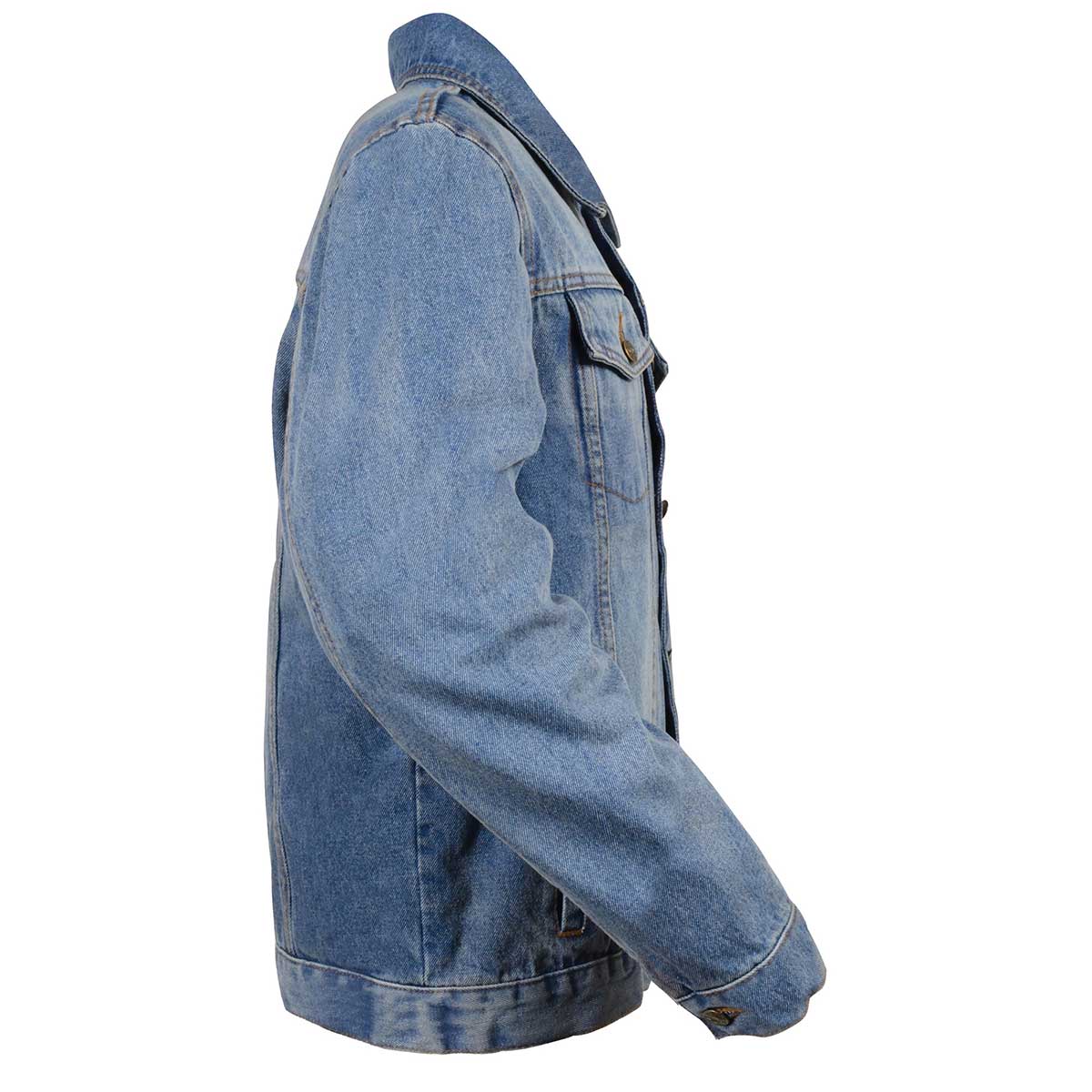 Milwaukee Leather MDM1015 Men's Blue Classic Denim Jean Jacket - Image 5