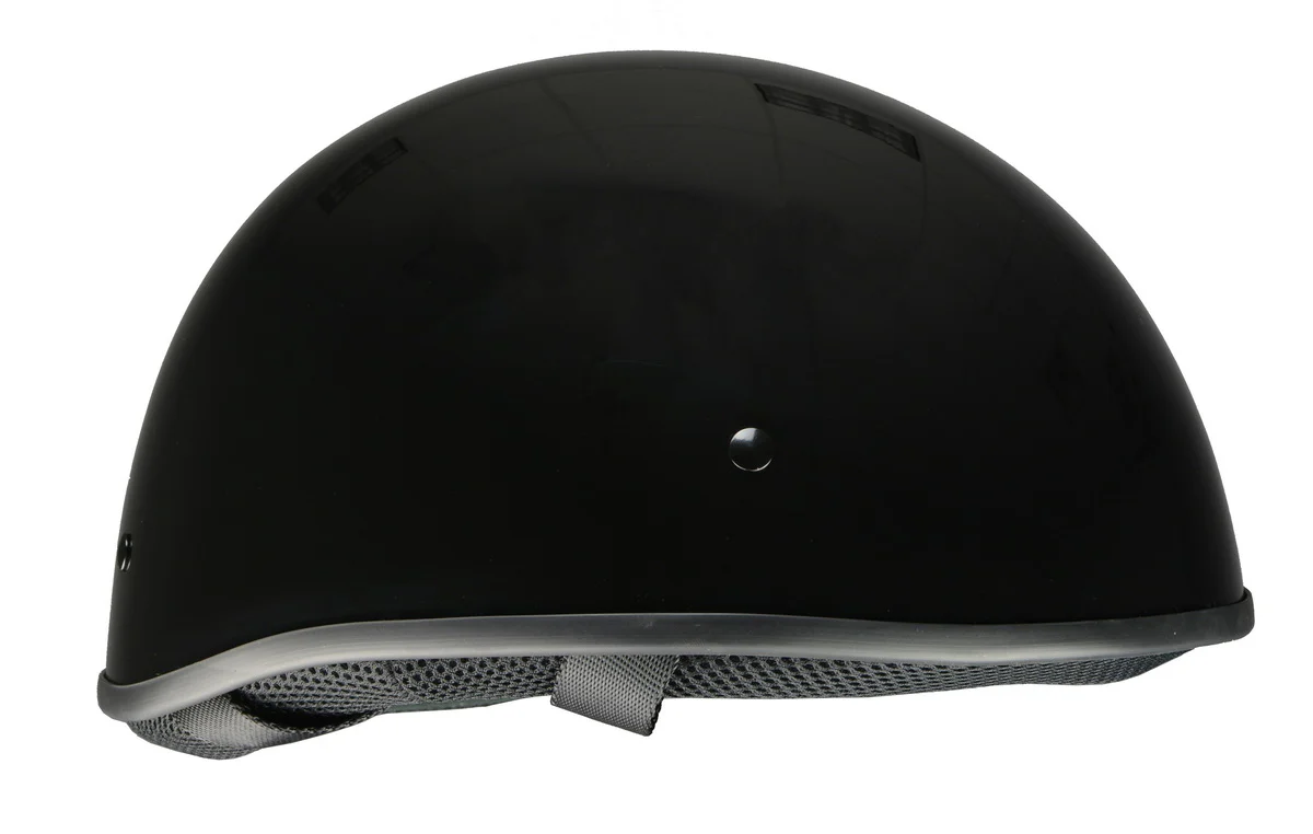 Milwaukee Helmets Bare Bones Glossy Black Half Motorcycle Helmet DOT Approved MPH9711DOT - Image 10
