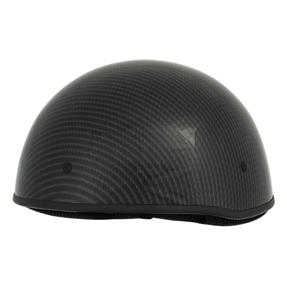 Milwaukee Performance Helmets MPH9713DOT Dot Approved Glossy Black Half Motorcycle Helmet for Men and Women Biker with Carbon Fiber Look - Image 4