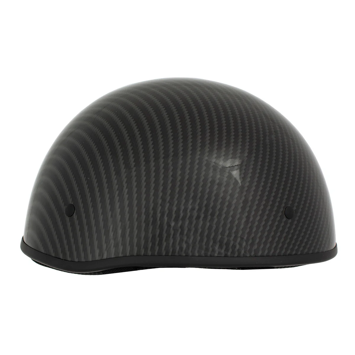 Milwaukee Performance Helmets MPH9713DOT Dot Approved Glossy Black Half Motorcycle Helmet for Men and Women Biker with Carbon Fiber Look - Image 6