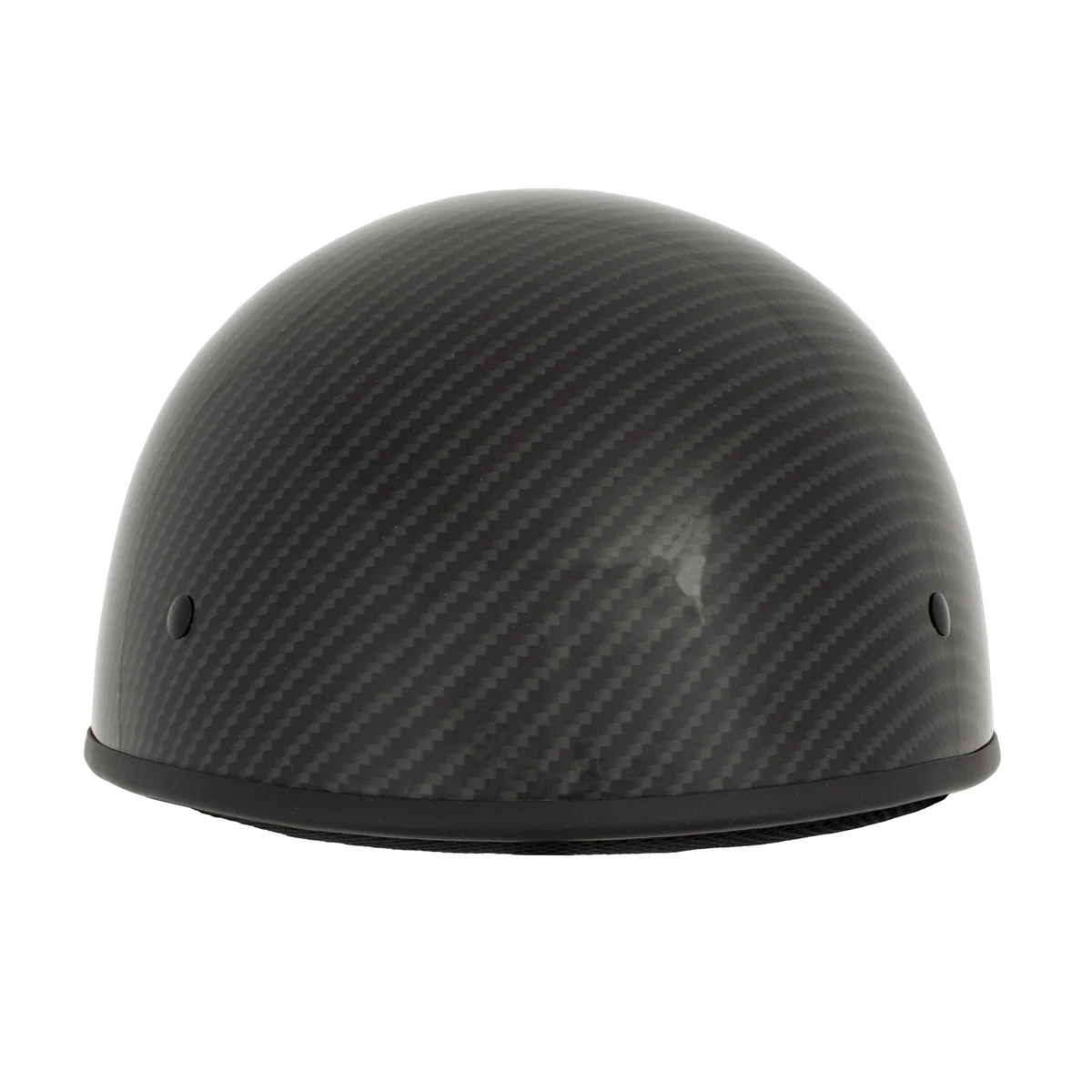 Milwaukee Performance Helmets MPH9713DOT Dot Approved Glossy Black Half Motorcycle Helmet for Men and Women Biker with Carbon Fiber Look - Image 8