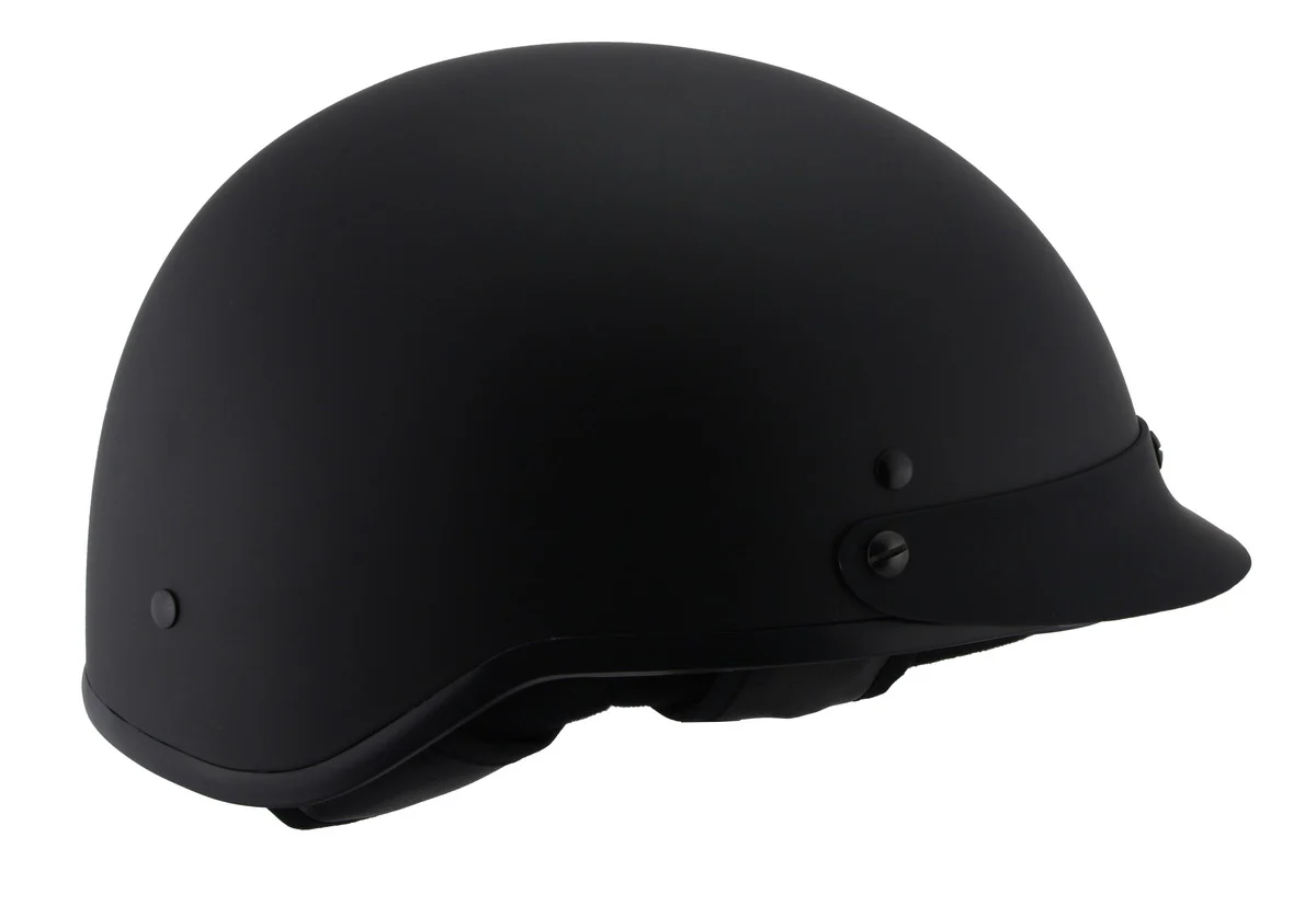 Milwaukee Performance Helmets MPH9720DOT DOT Approved Momentum Matte Black Half Motorcycle Helmet w/ Drop Down Visor - Image 3
