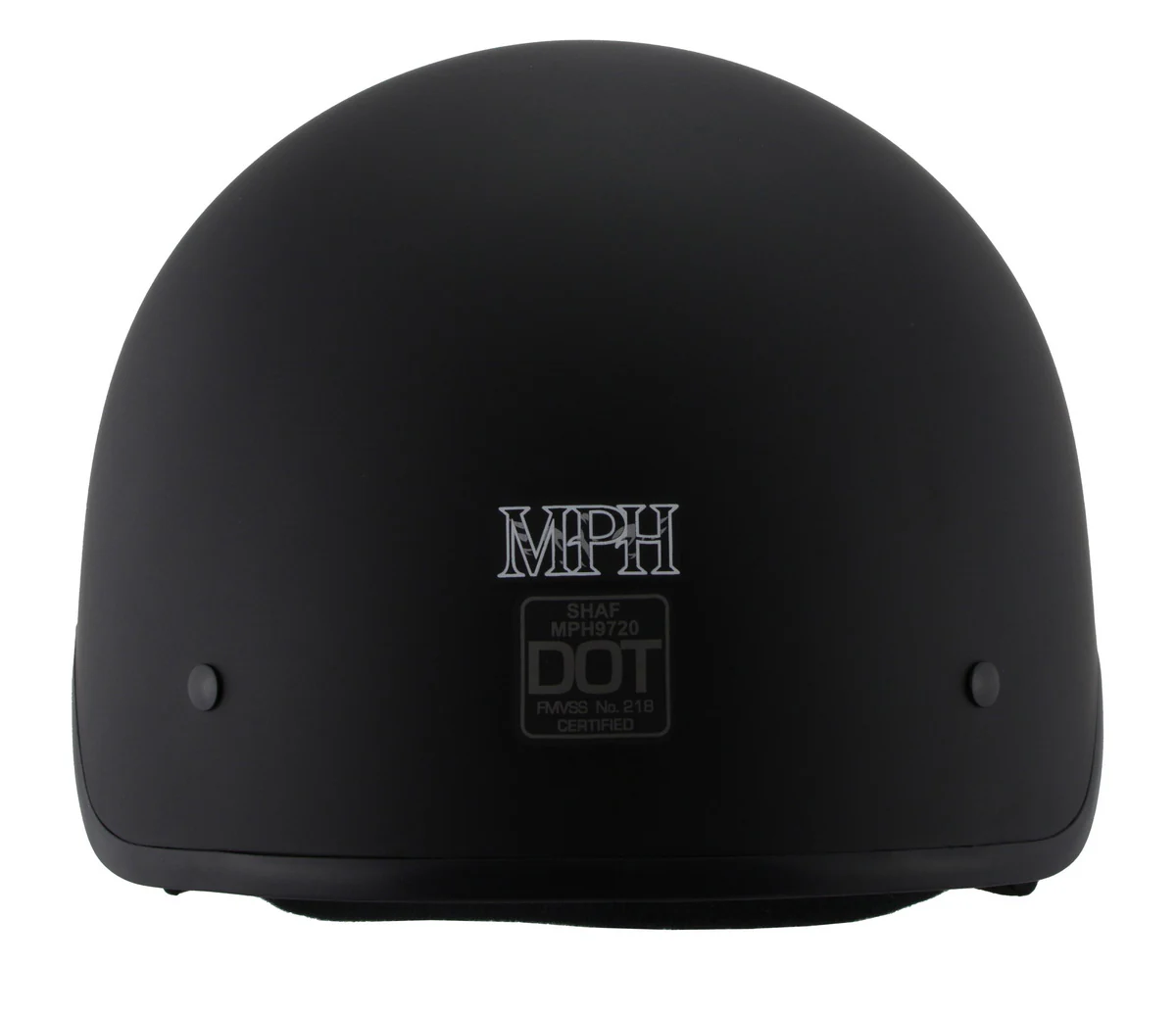 Milwaukee Performance Helmets MPH9720DOT DOT Approved Momentum Matte Black Half Motorcycle Helmet w/ Drop Down Visor - Image 6