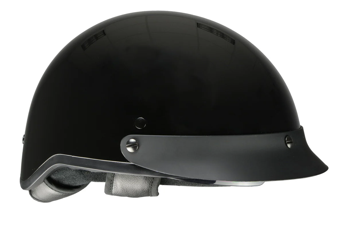 Milwaukee Helmets MPH9721DOT Momentum Glossy Black Half Helmet - Image 4