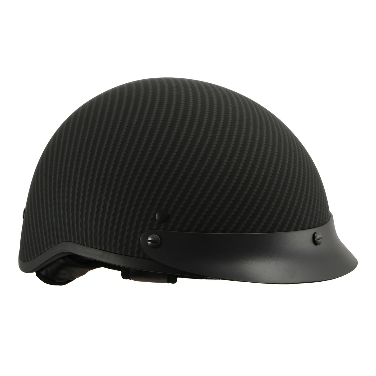 Milwaukee Helmets MPH9722DOT Matte Black Half Helmet with Drop Down Sun Visor - Image 2