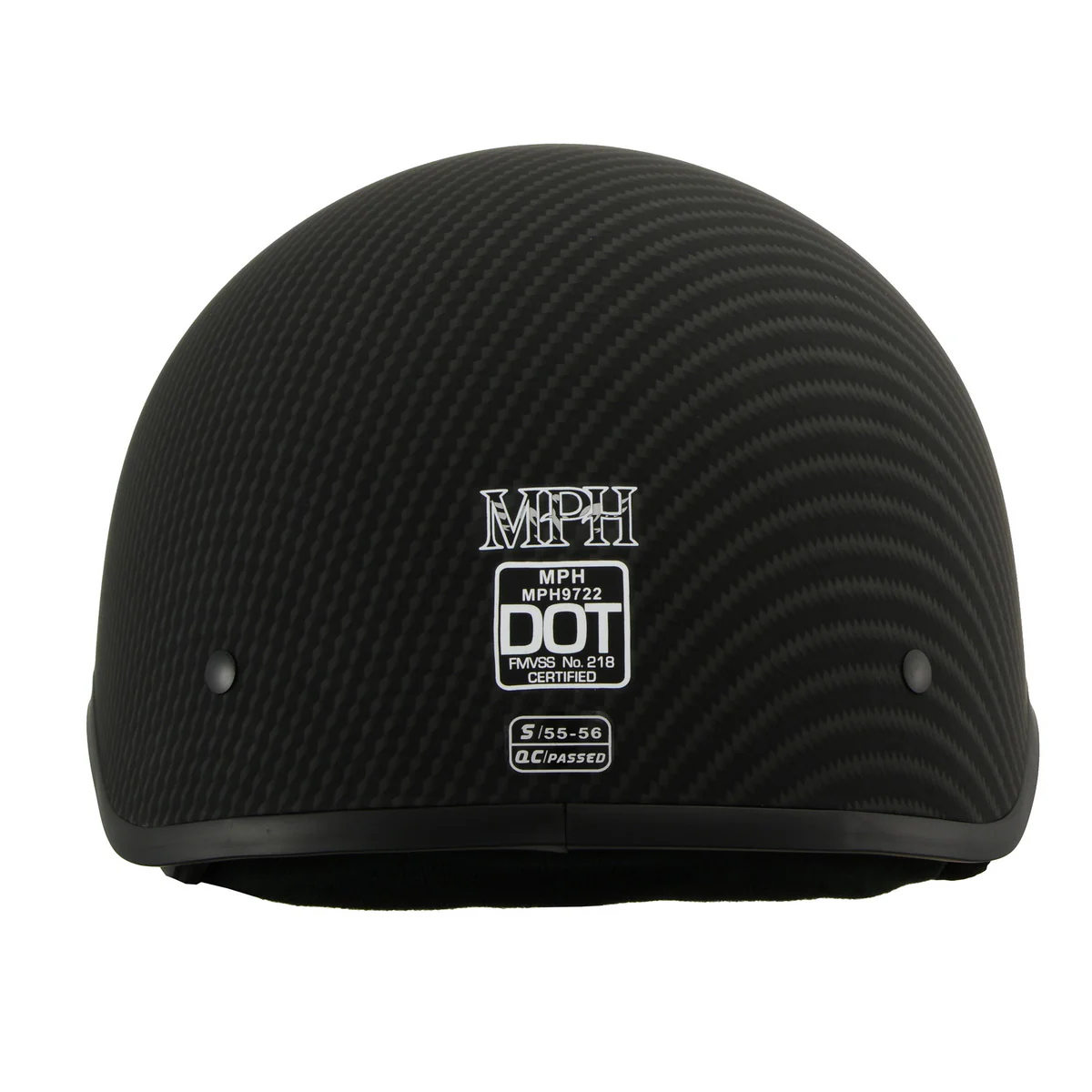 Milwaukee Helmets MPH9722DOT Matte Black Half Helmet with Drop Down Sun Visor - Image 7