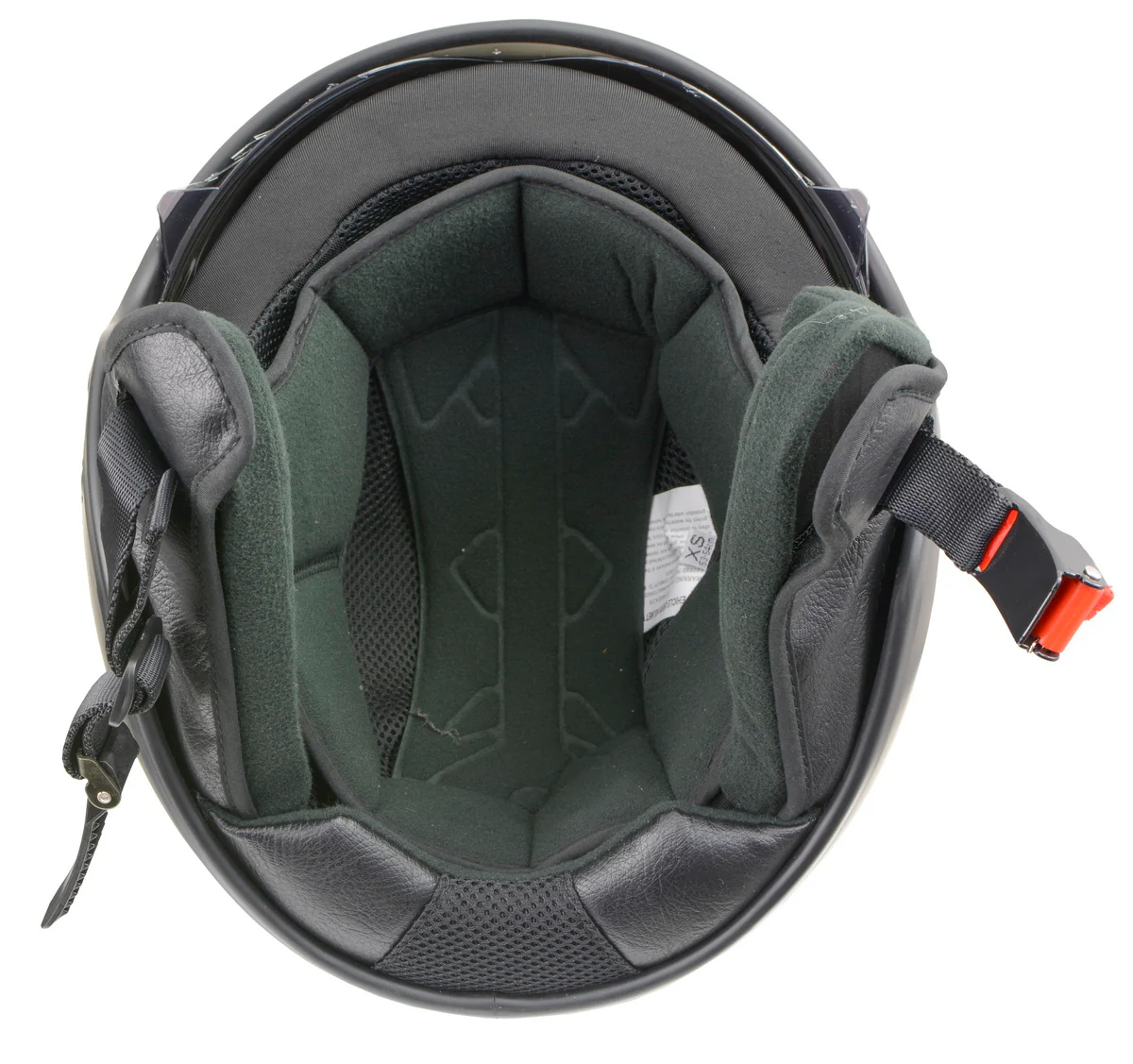 Milwaukee Helmets MPH9724DOT Skull Graphic Matte Black Half Helmet DOT w/ Drop Down Sun Visor - Image 3