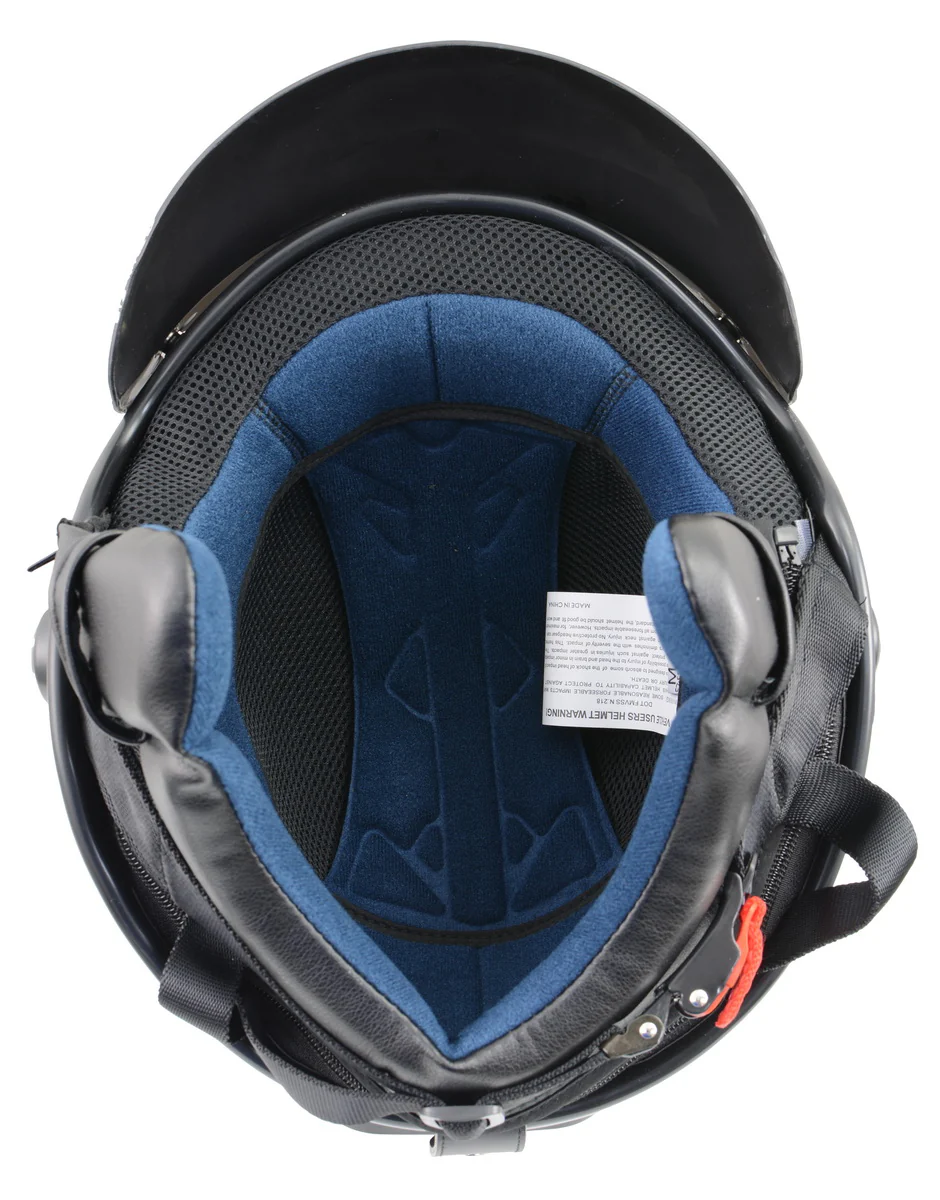Milwaukee Performance Helmets MPH9802DOT 'Vision' Matte Black 3/4 Open Face Helmet with HD Camera and Bluetooth System - Image 3