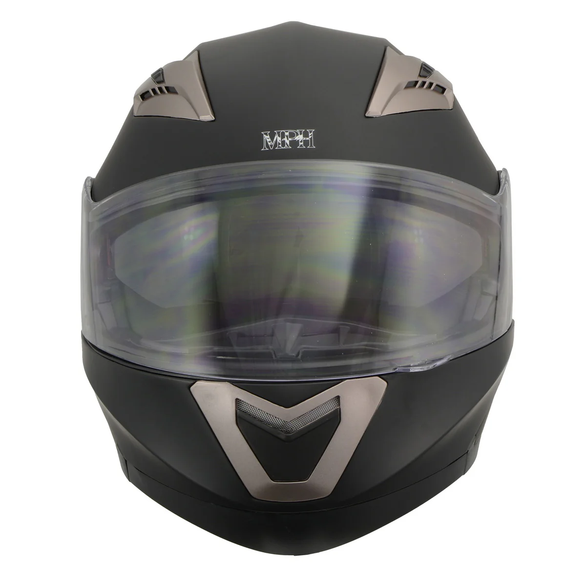 Milwaukee Performance Helmets MPH9804DOT Matte Black Modular Racing Helmet w/ Drop Down Visor - Image 2