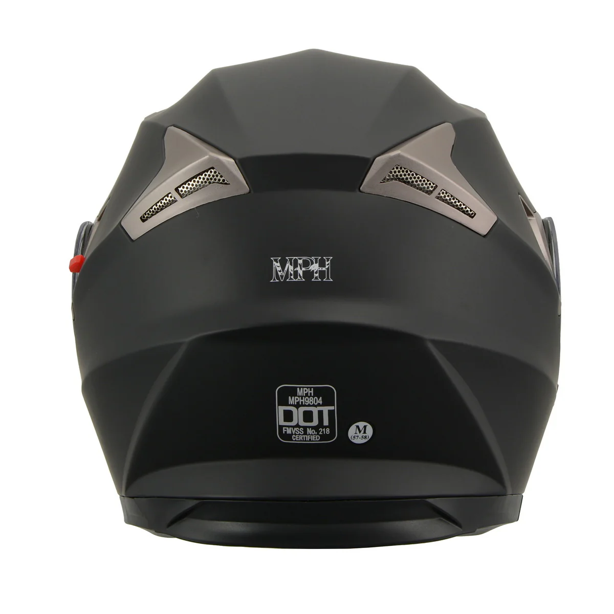 Milwaukee Performance Helmets MPH9804DOT Matte Black Modular Racing Helmet w/ Drop Down Visor - Image 3