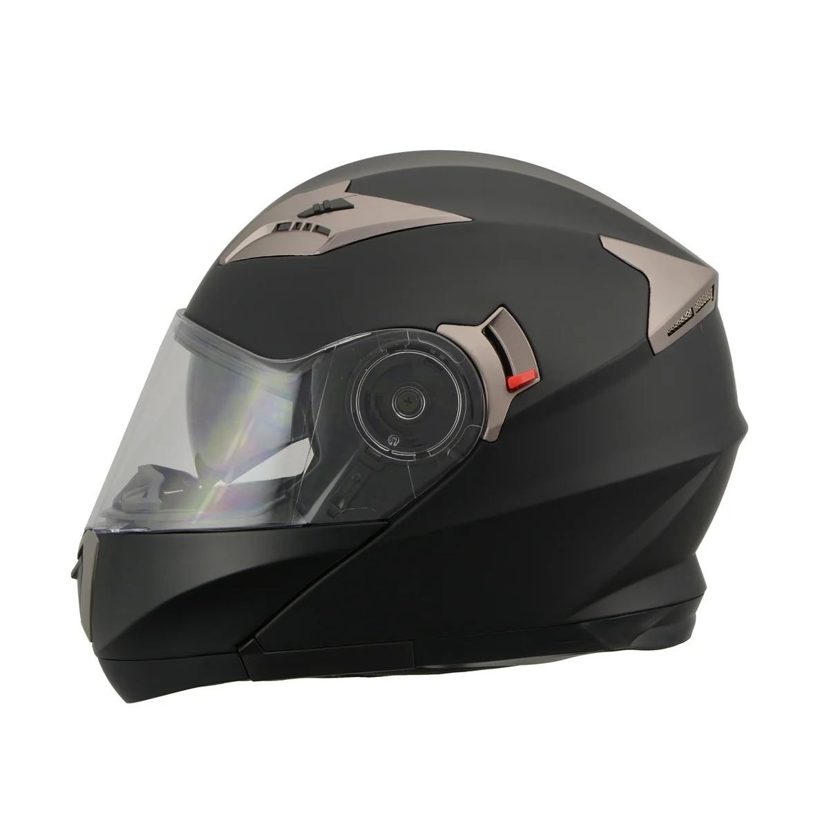 Milwaukee Performance Helmets MPH9804DOT Matte Black Modular Racing Helmet w/ Drop Down Visor - Image 6