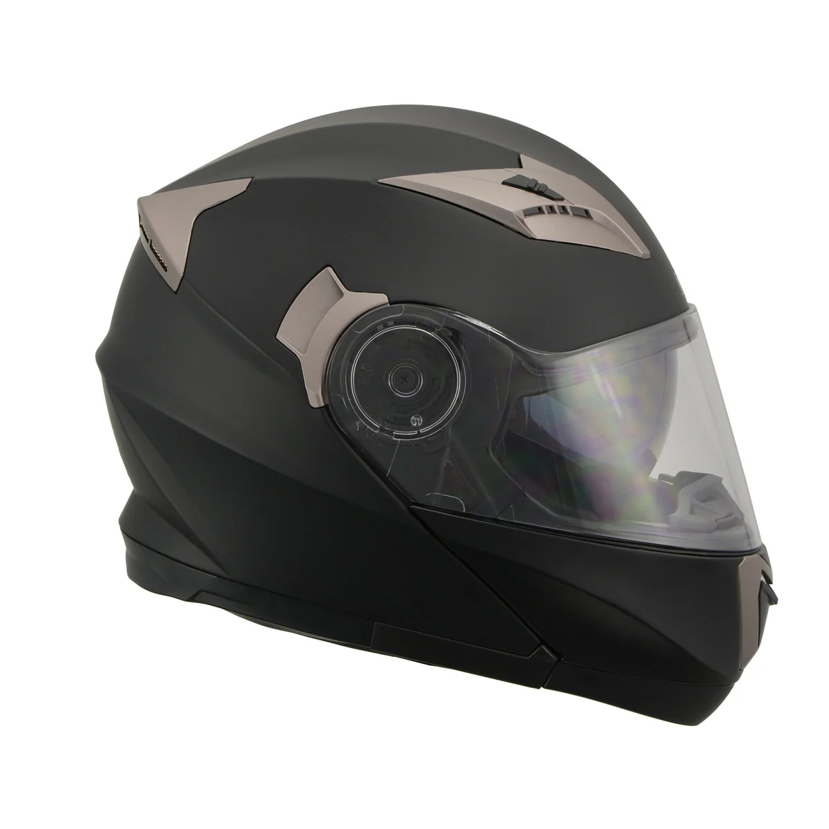 Milwaukee Performance Helmets MPH9804DOT Matte Black Modular Racing Helmet w/ Drop Down Visor - Image 7