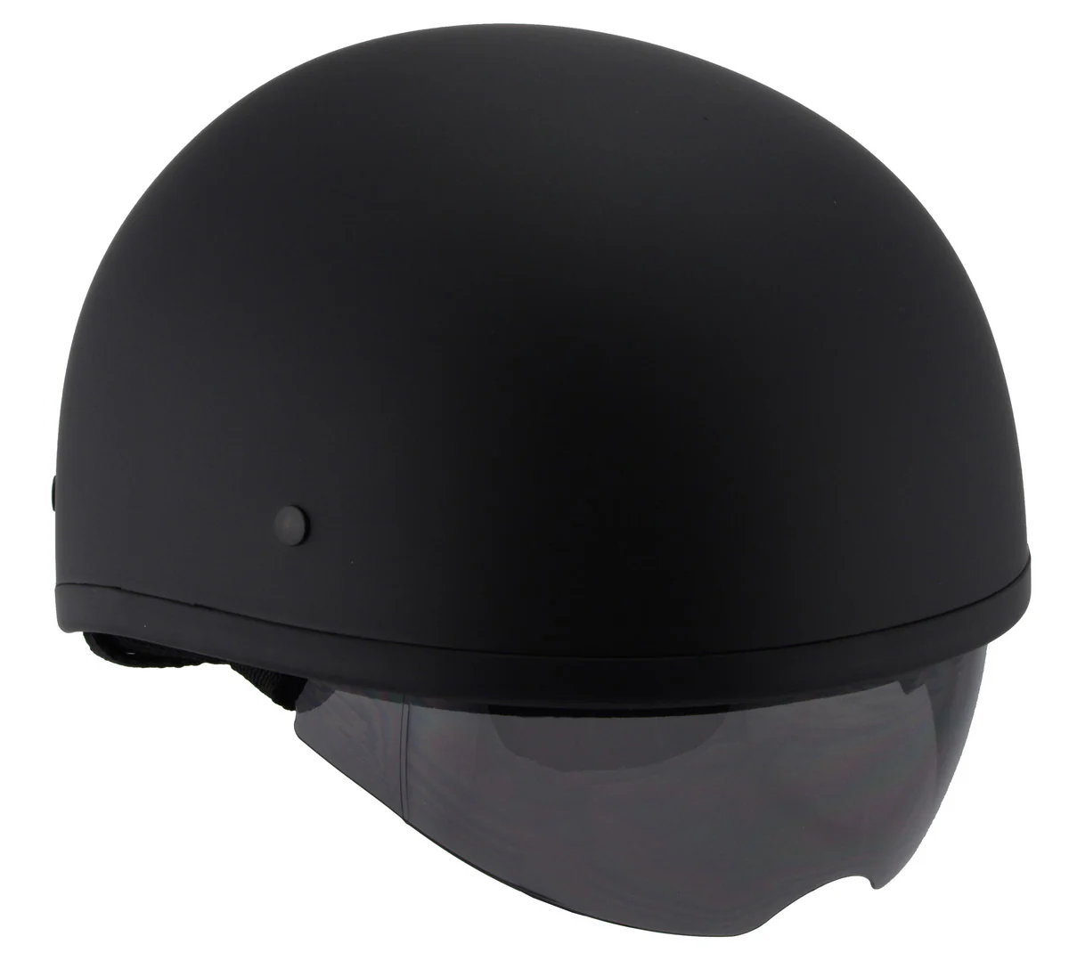 Milwaukee Performance Helmets MPH9850N Novelty 'Air Stream' Matte Black Half Helmet with Drop Visor - Image 12