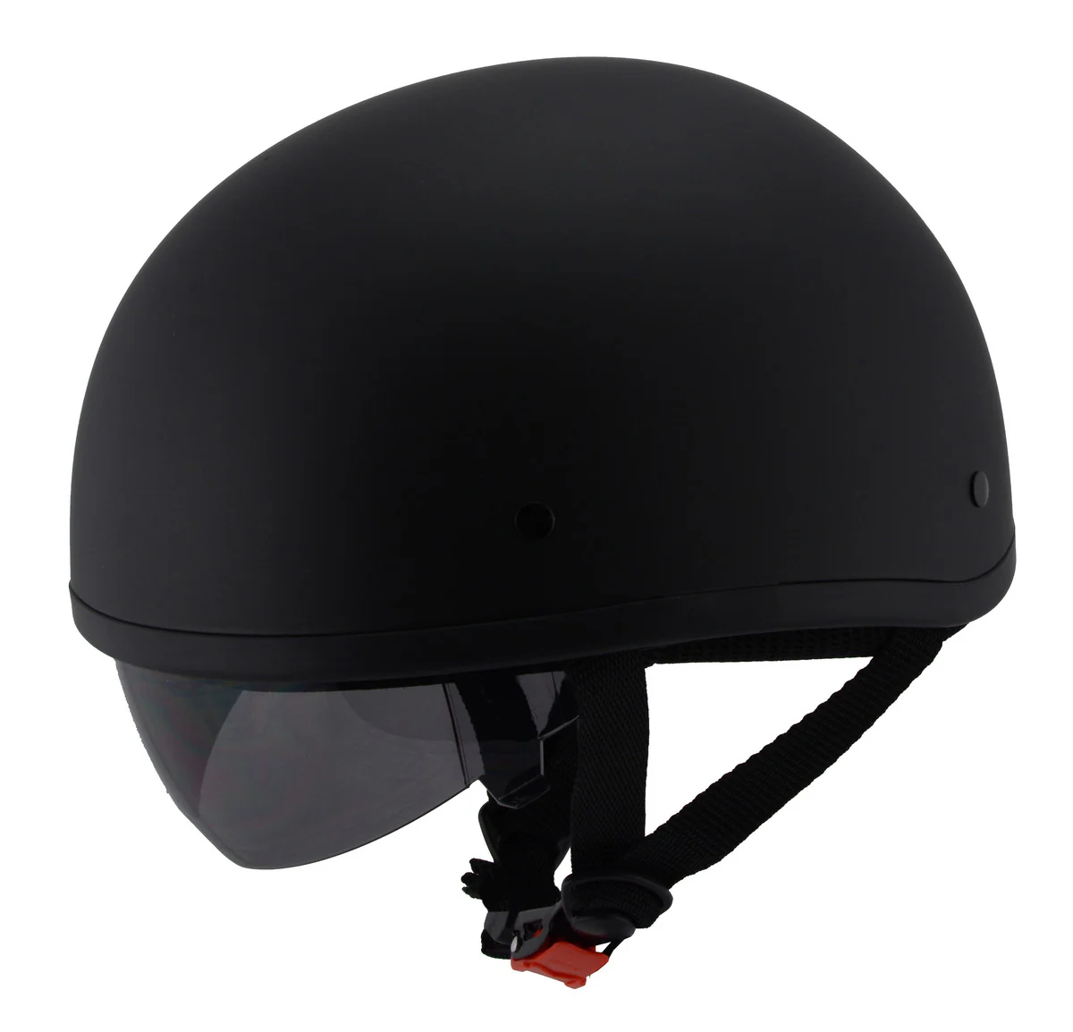 Milwaukee Performance Helmets MPH9850N Novelty 'Air Stream' Matte Black Half Helmet with Drop Visor - Image 4