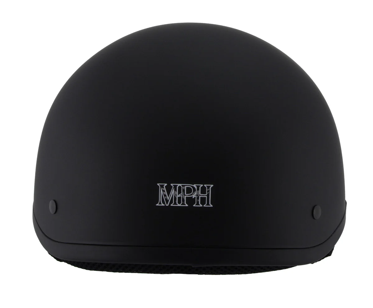 Milwaukee Performance Helmets MPH9850N Novelty 'Air Stream' Matte Black Half Helmet with Drop Visor - Image 6