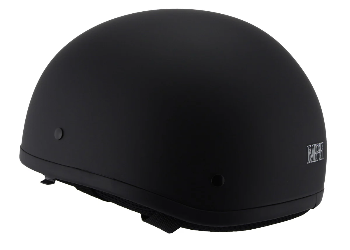 Milwaukee Performance Helmets MPH9850N Novelty 'Air Stream' Matte Black Half Helmet with Drop Visor - Image 7