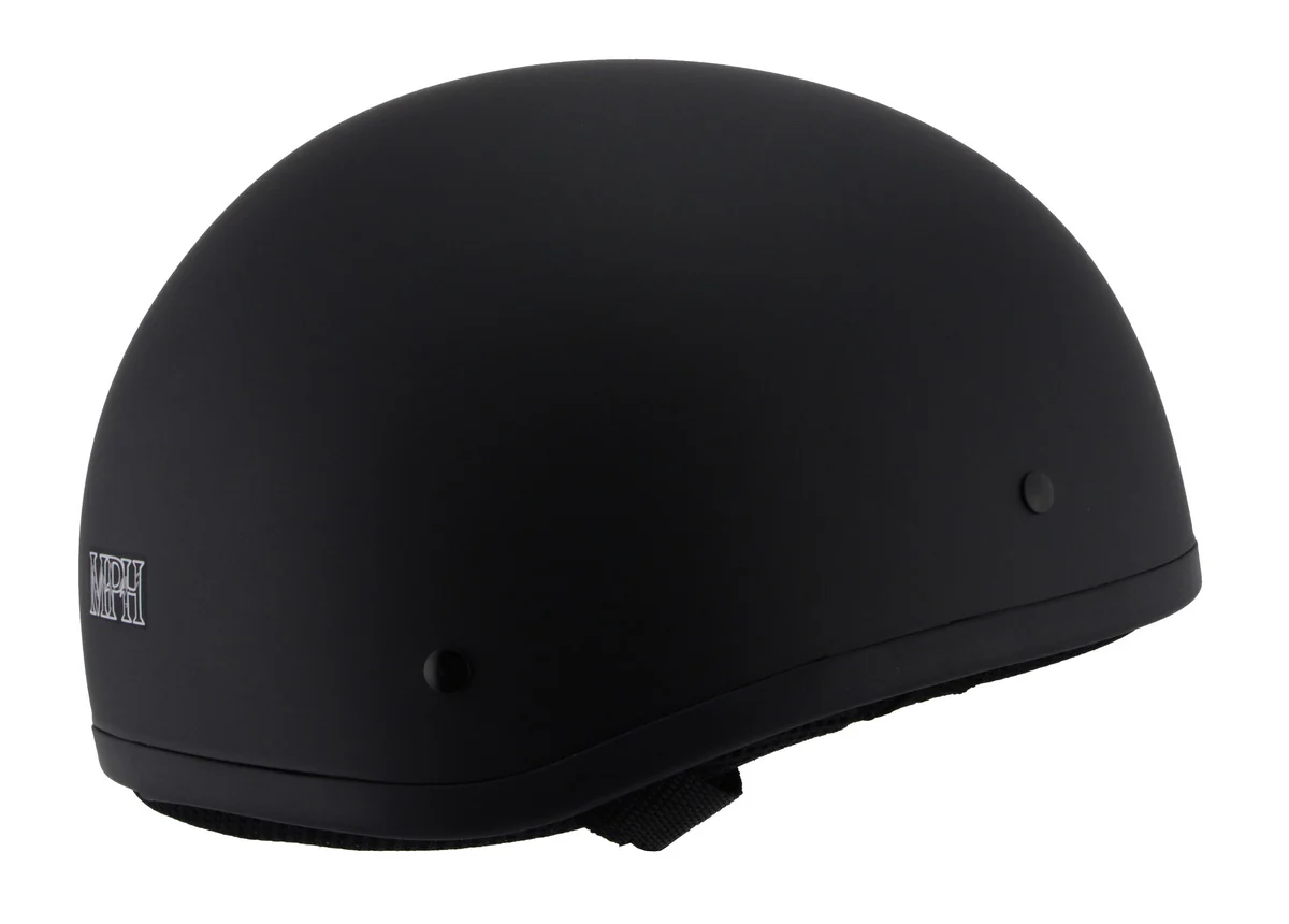 Milwaukee Performance Helmets MPH9850N Novelty 'Air Stream' Matte Black Half Helmet with Drop Visor - Image 8