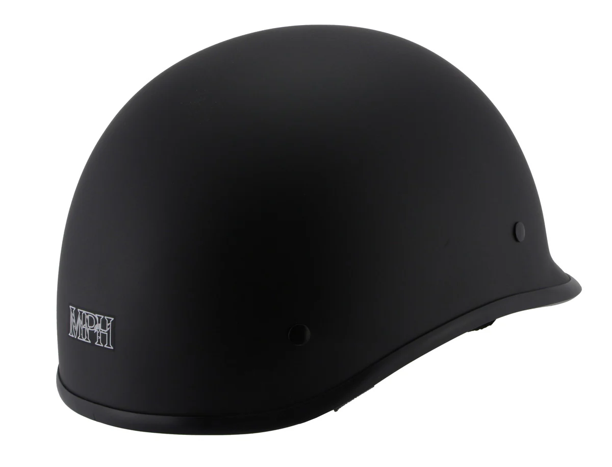 Milwaukee Performance Helmets MPH9860N Derby Novelty Matte Black Half Helmet - Image 7
