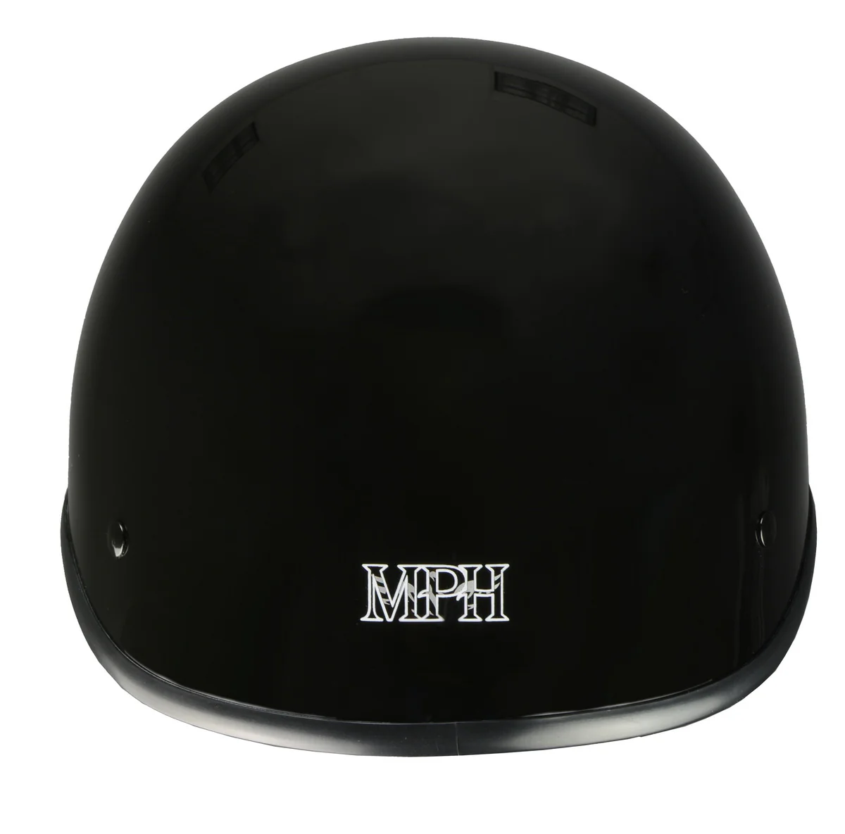 Milwaukee Performance Helmets MPH9861N Derby Novelty Glossy Black Half Helmet - Image 10