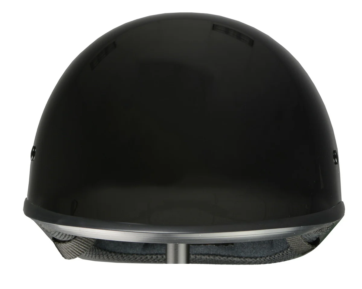 Milwaukee Performance Helmets MPH9861N Derby Novelty Glossy Black Half Helmet - Image 4
