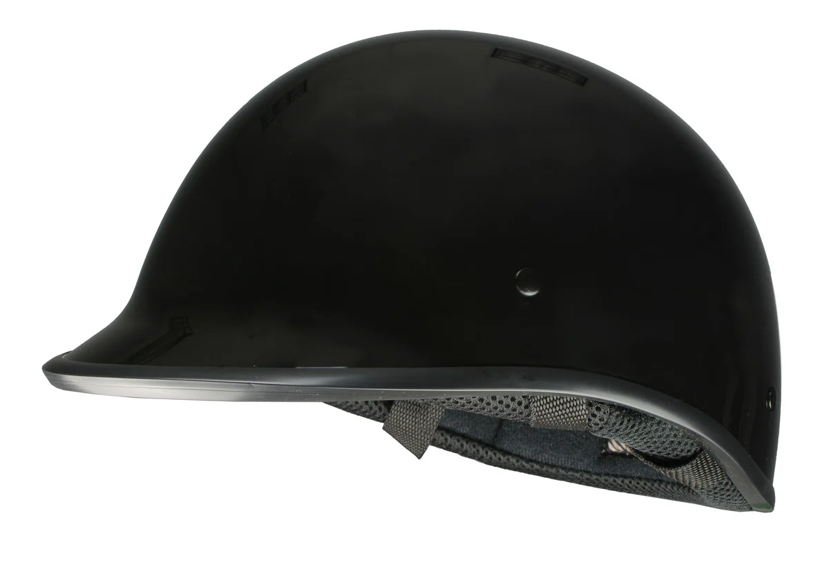 Milwaukee Performance Helmets MPH9861N Derby Novelty Glossy Black Half Helmet - Image 5