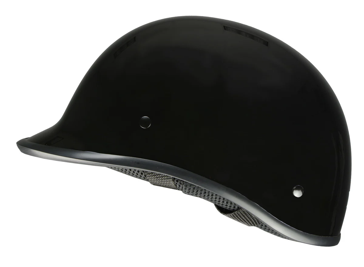 Milwaukee Performance Helmets MPH9861N Derby Novelty Glossy Black Half Helmet - Image 7
