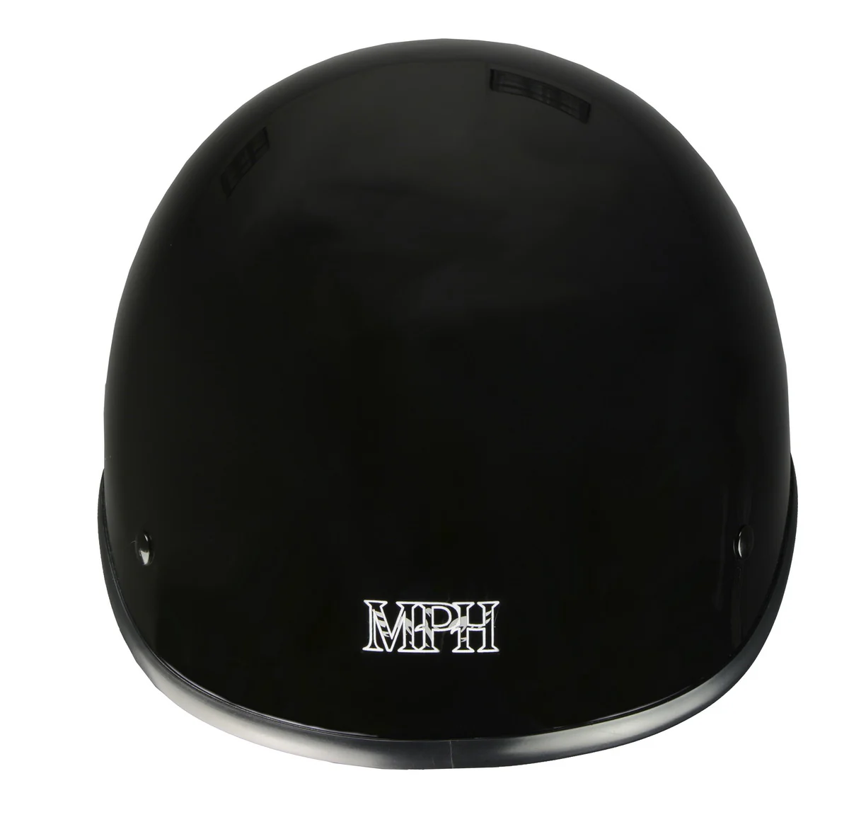 Milwaukee Performance Helmets MPH9861N Derby Novelty Glossy Black Half Helmet - Image 9