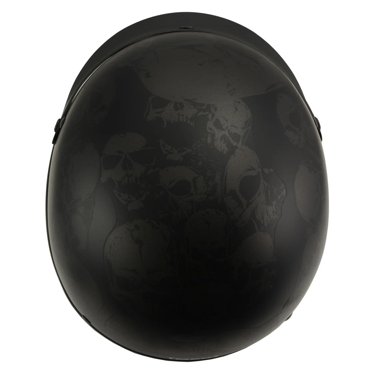 Milwaukee Helmets MPH9873N Novelty Gathering of Skulls Matte Black Half Helmet - Image 2