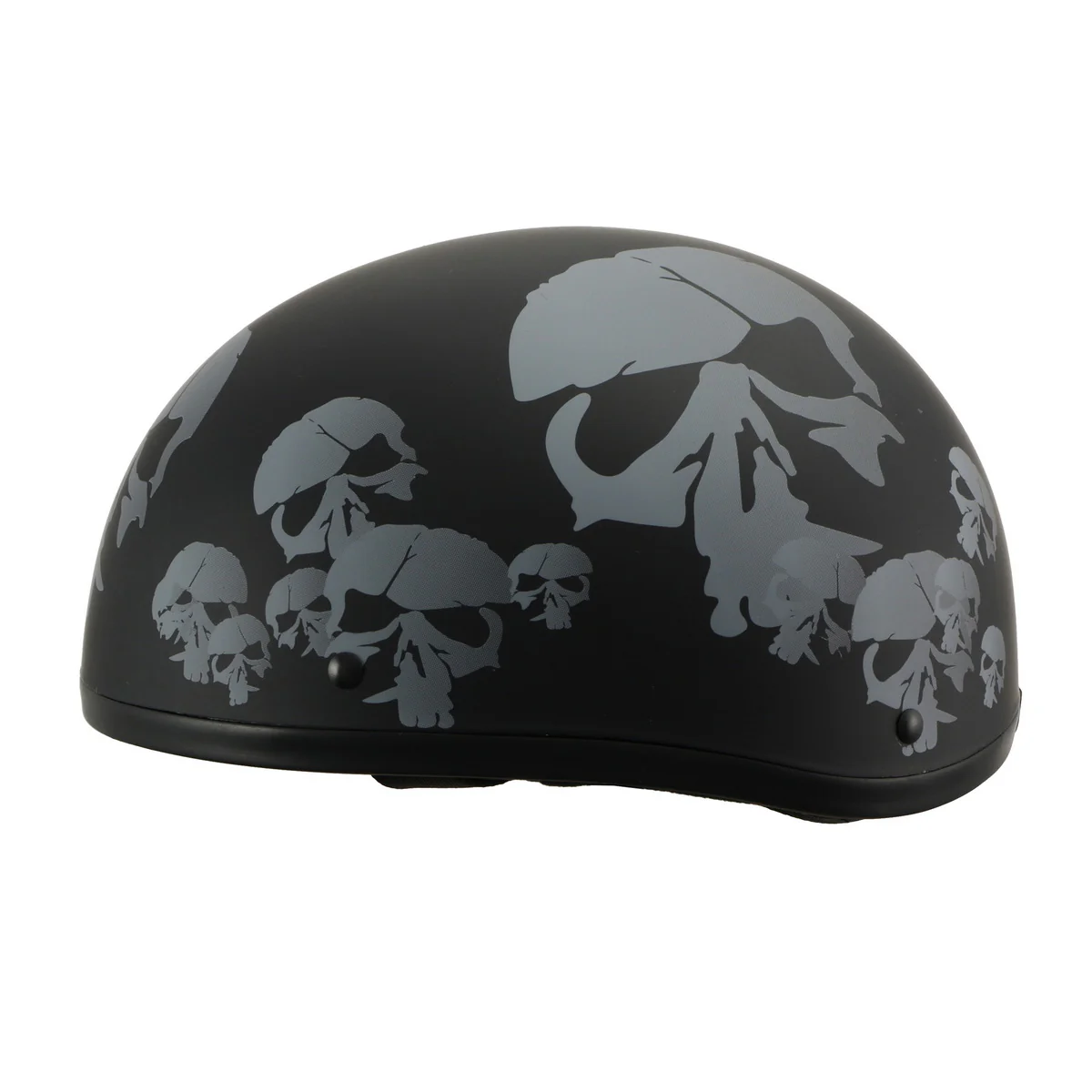 Milwaukee Helmets MPH9876N Novelty Punished Skulls Matte Black Half Helmet - Image 5