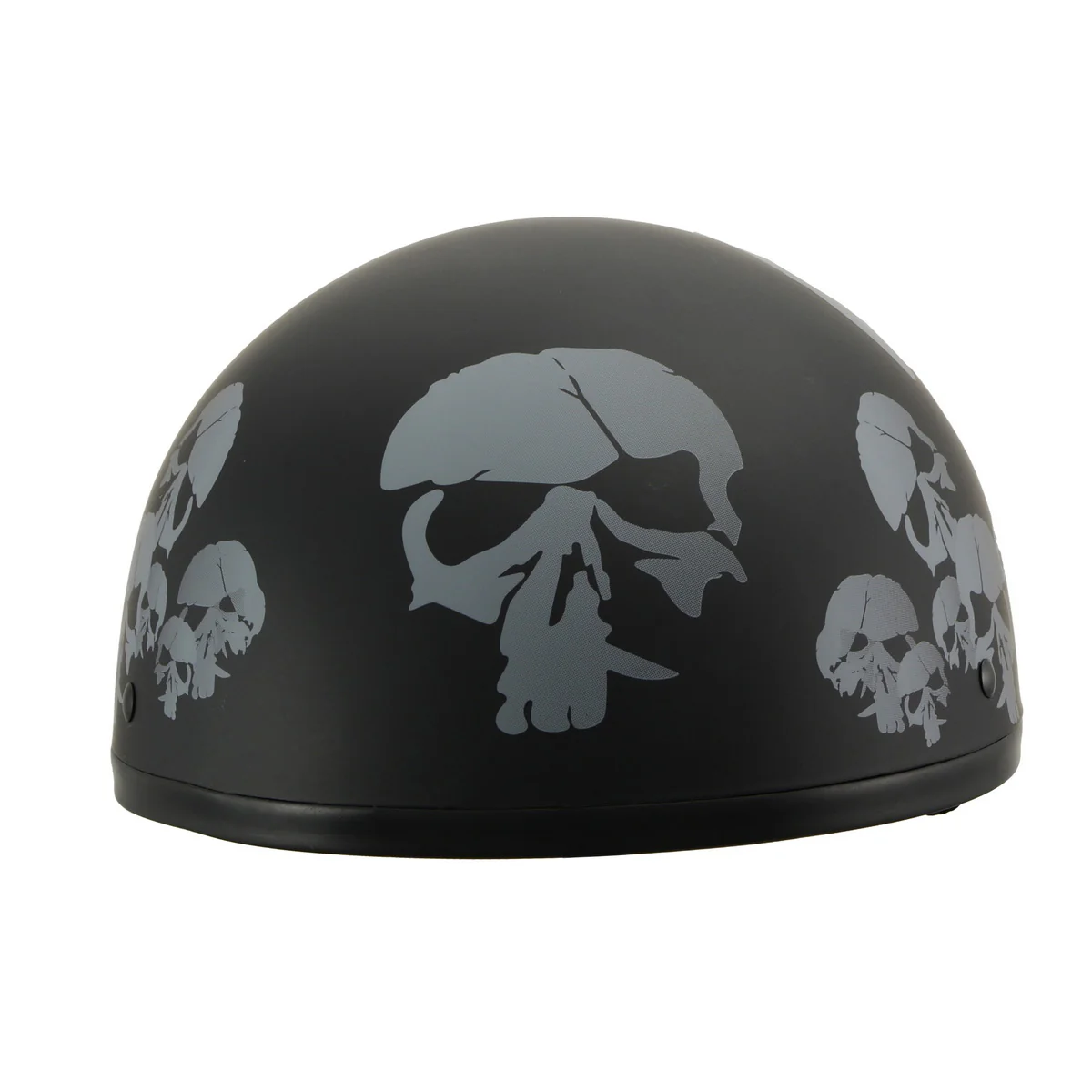 Milwaukee Helmets MPH9876N Novelty Punished Skulls Matte Black Half Helmet - Image 6