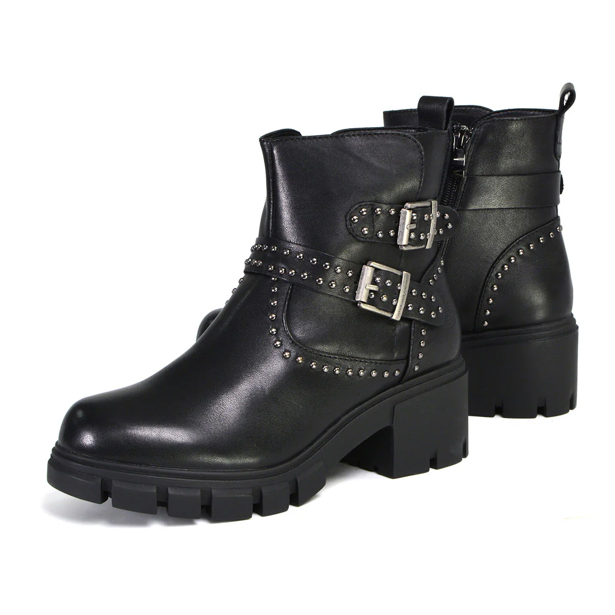 Milwaukee Leather Women's Siren Premium Black Studded Fashion Boots w/ Side Zippers MBL9446 - Image 4