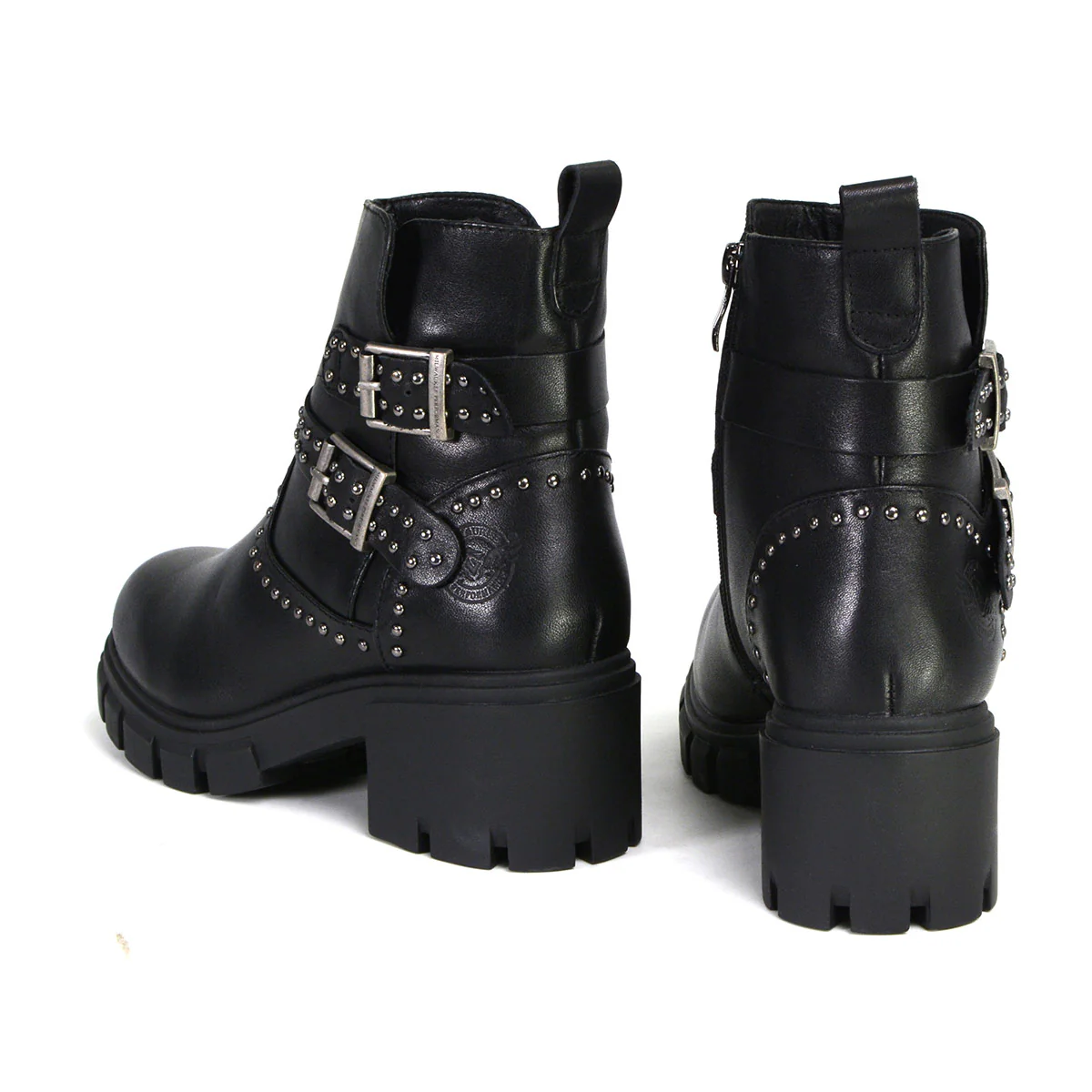 Milwaukee Leather Women's Siren Premium Black Studded Fashion Boots w/ Side Zippers MBL9446 - Image 6